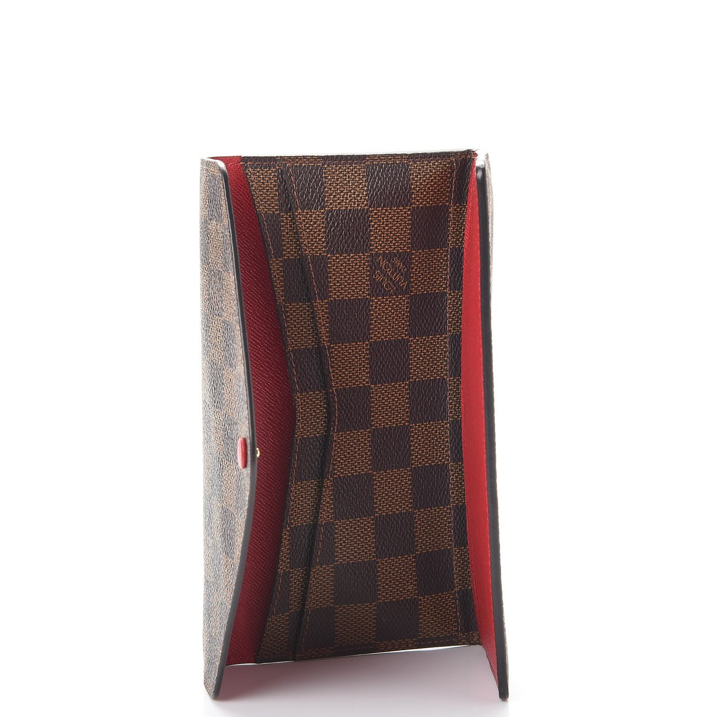 Damier Ebene Josephine Wallet Red