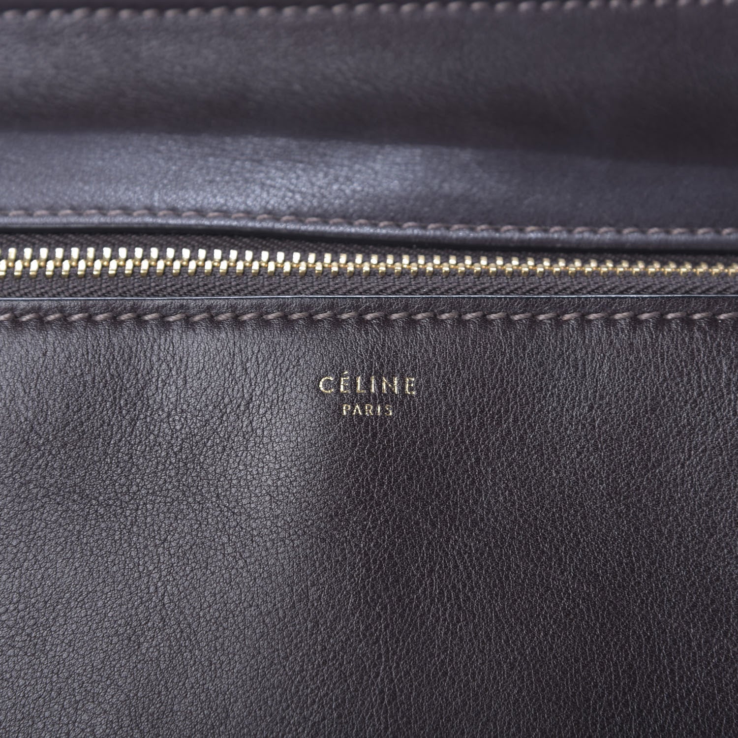 Celine Smooth Calfskin Large Edge Shoulder Bag Brown 8 of 9