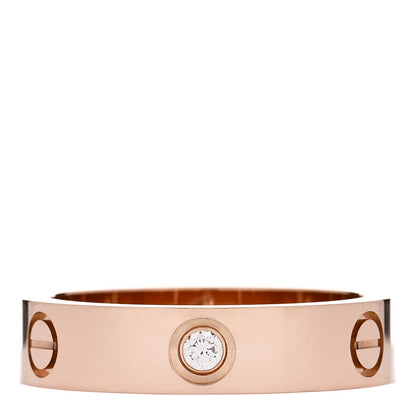 Cartier 18K Pink Gold 3 Diamond 5.5mm LOVE Ring 64 10.75 1 of 5