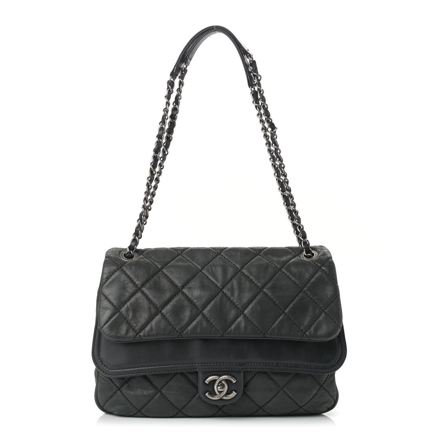 Chanel Iridescent Calfskin Jumbo In the Mix Double Flap Black 1 of 10