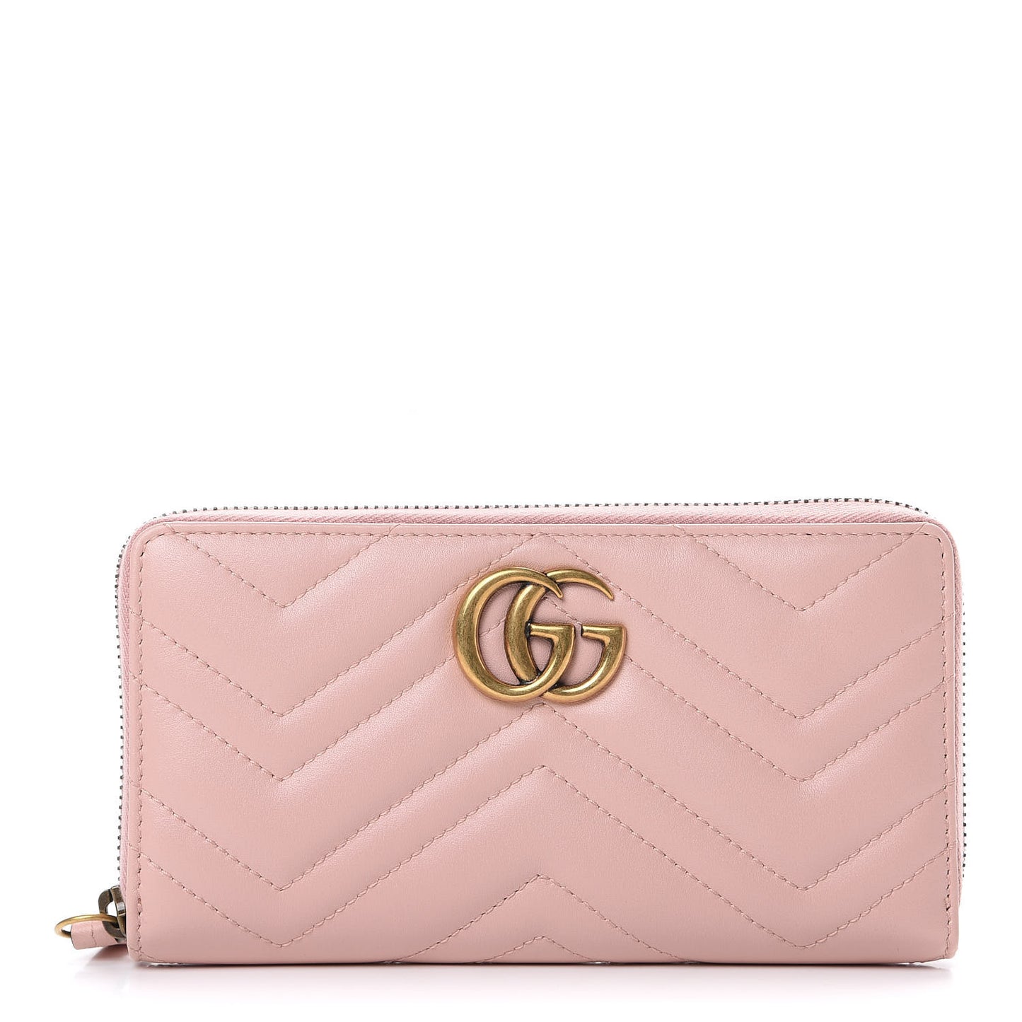 Calfskin Matelasse GG Marmont Zip Around Organizer Wallet Perfect Pink
