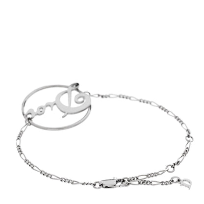 Christian Dior Metal Logo Bracelet Silver 3 of 5