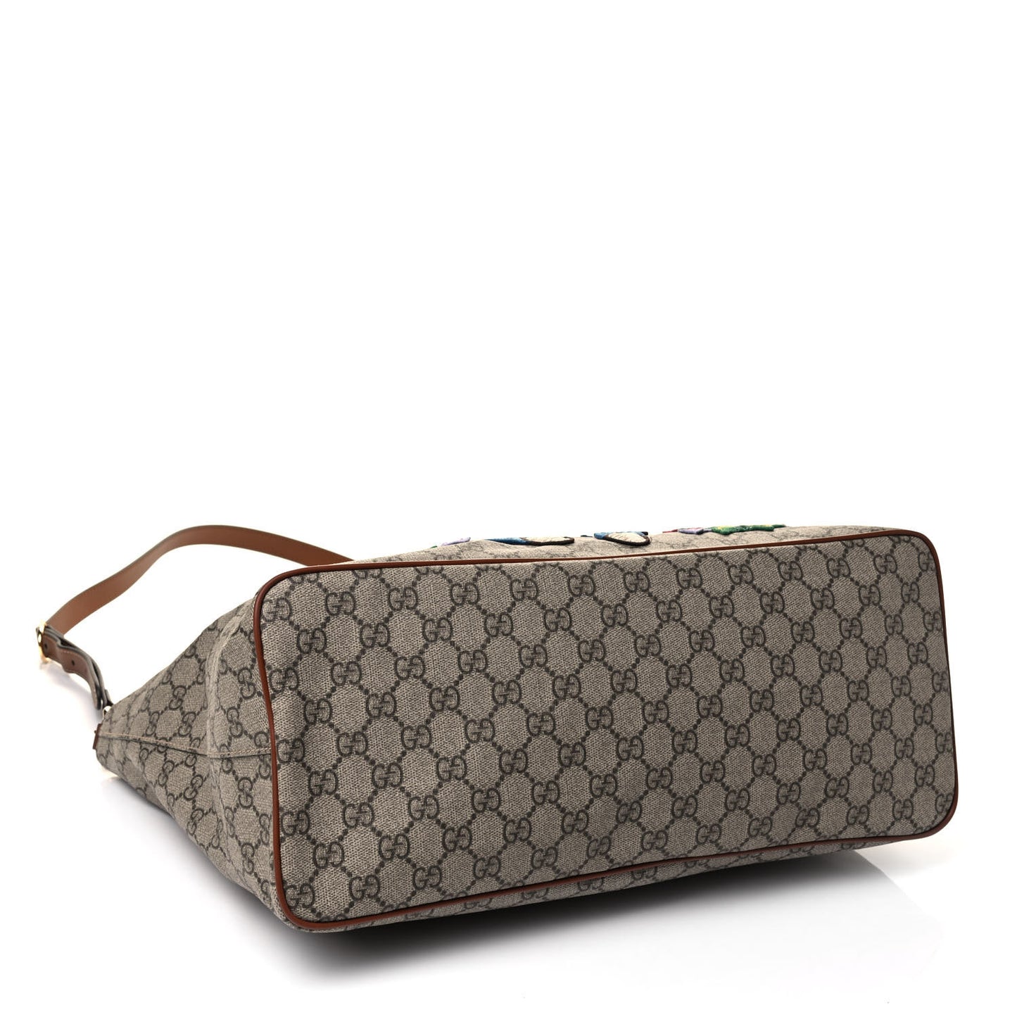 Soft GG Supreme Monogram Garden Collection Crossbody Tote Beige Tuscany