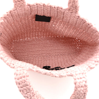Prada Yarn Raffia Effect Crochet Small Logo Tote Alabastro 5 of 10