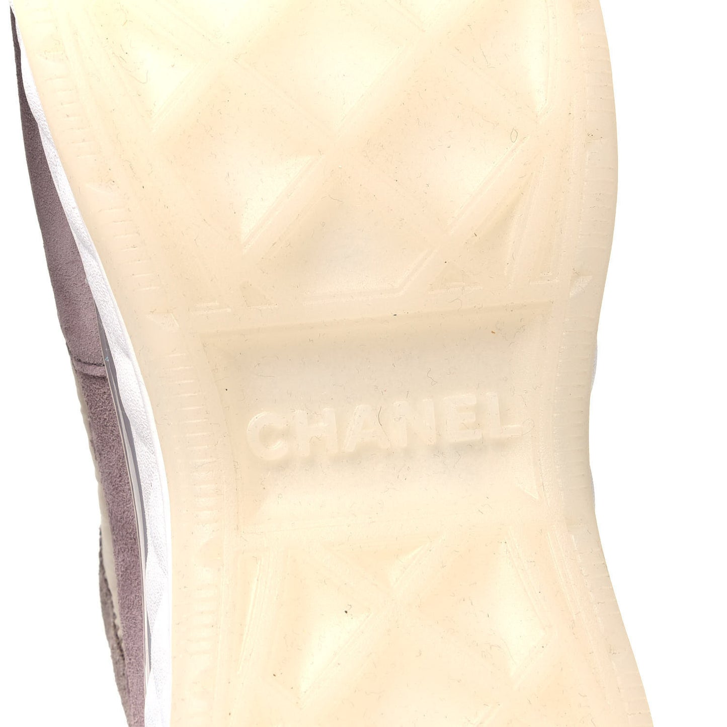 Suede Calfskin Nylon Grosgrain CC Sneakers 36 Beige Pink