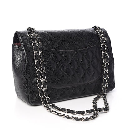 Chanel Caviar Quilted Jumbo Double Flap Black 2 of 14