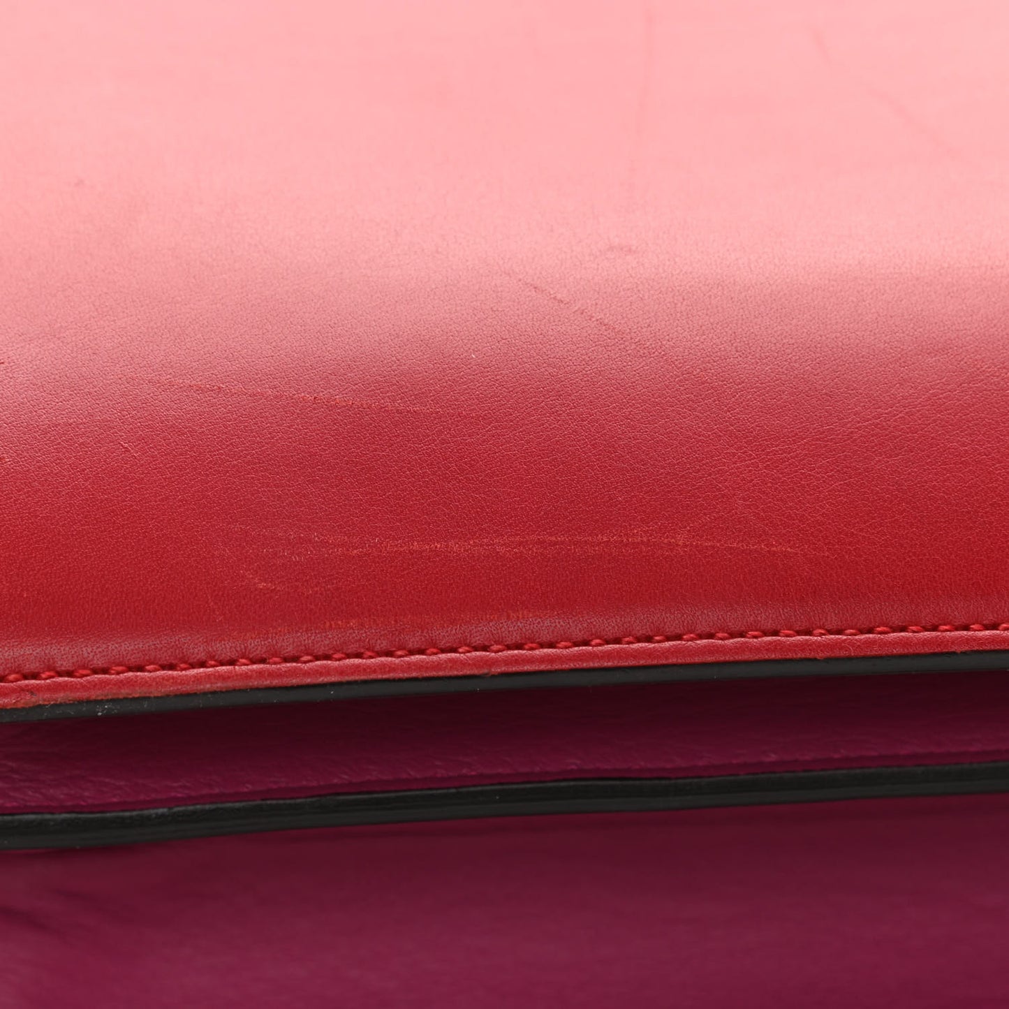 Calfskin Small Top Handle Bag Hibiscus Red New Rosette