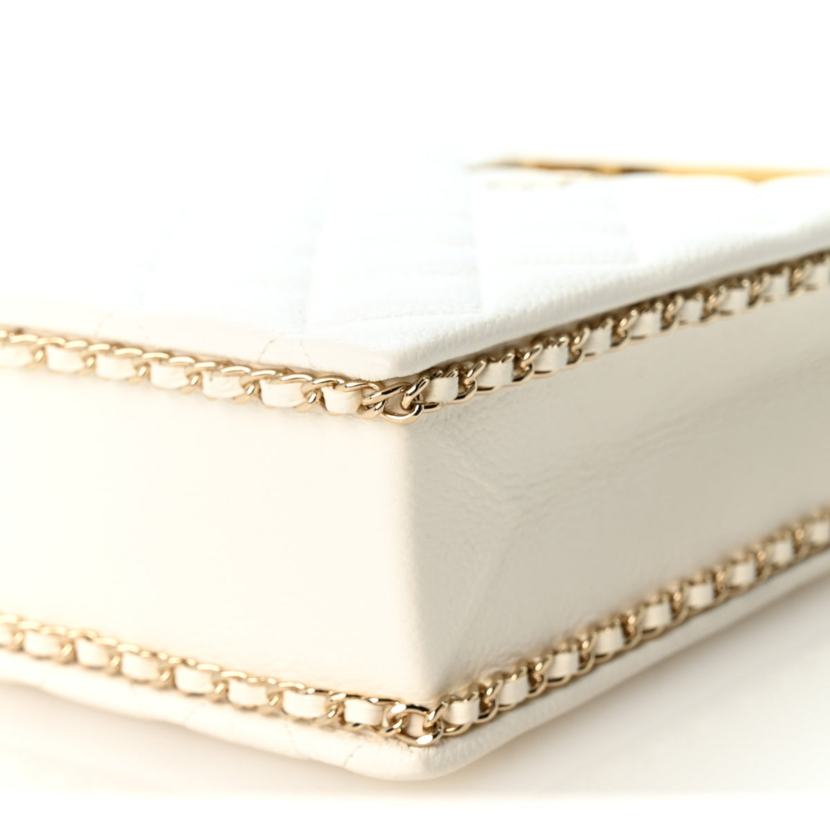 Chanel Caviar Quilted Evening Box Bag White 10 of 10