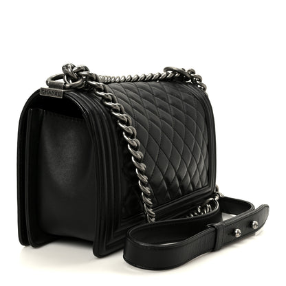 Chanel Calfskin Quilted Medium Boy Flap Black 3 of 10