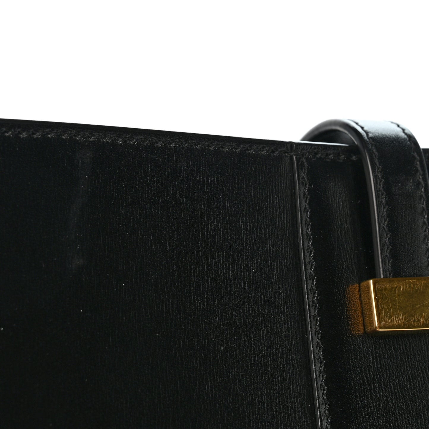 Smooth Calfskin Small Manhattan Shoulder Bag Black