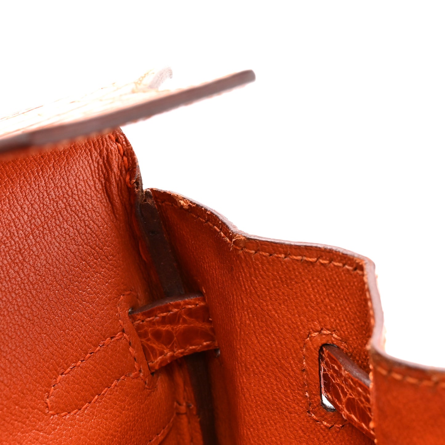 Shiny Niloticus Crocodile Birkin 25 Orange