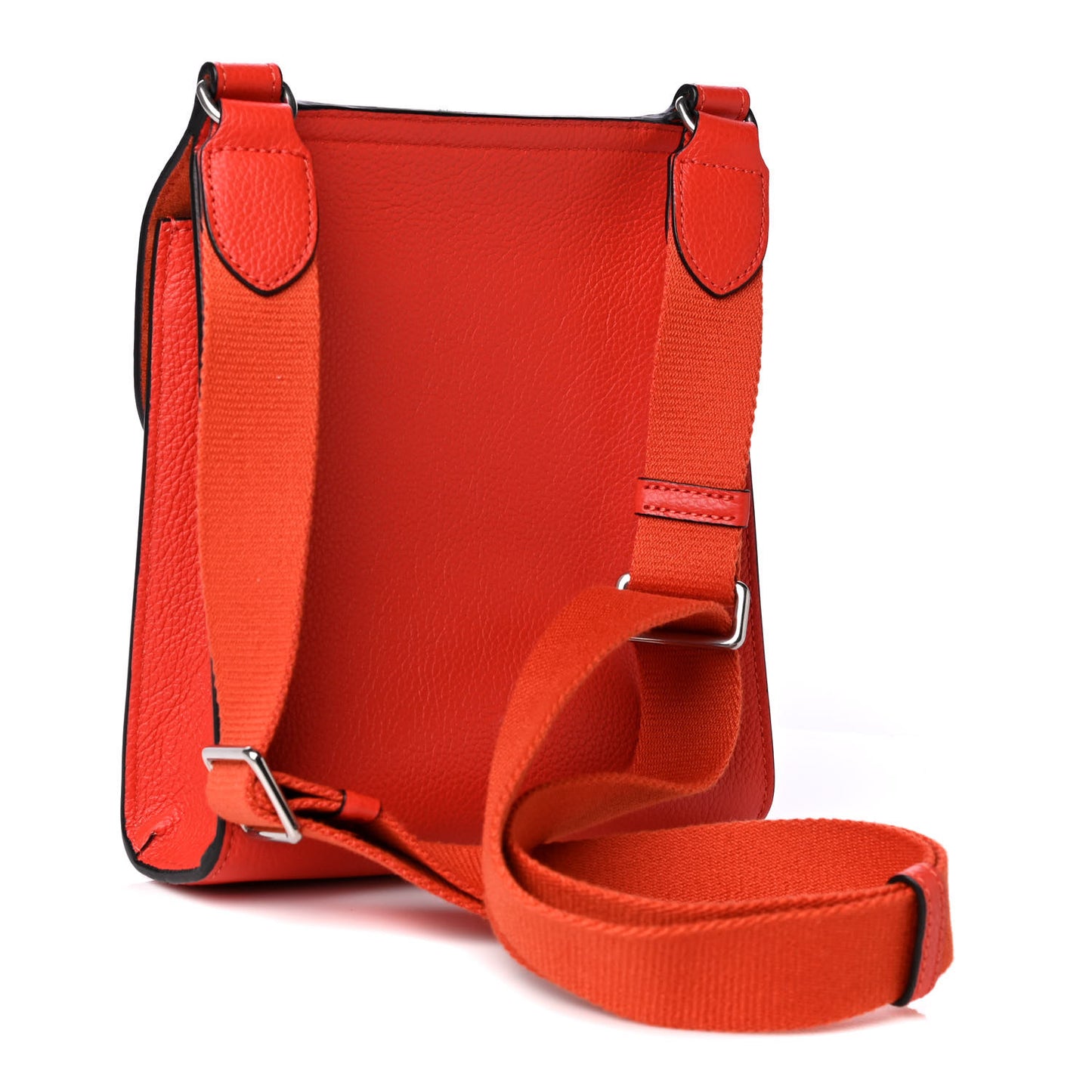 Natural Grain Calfskin Antony Messenger Crossbody Orange