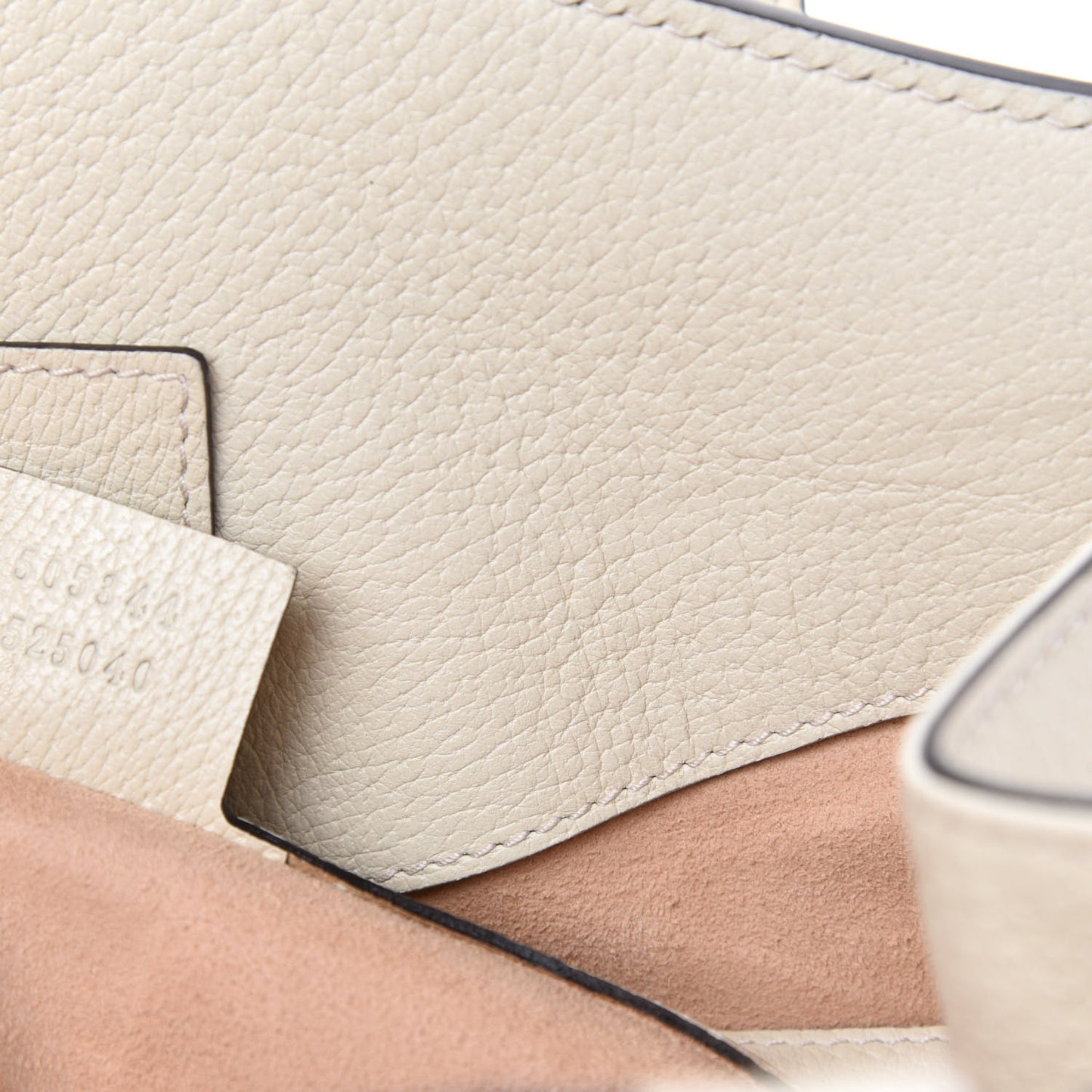 Grained Calfskin Web Stripe Butterfly Medium Totem Top Handle Bag White