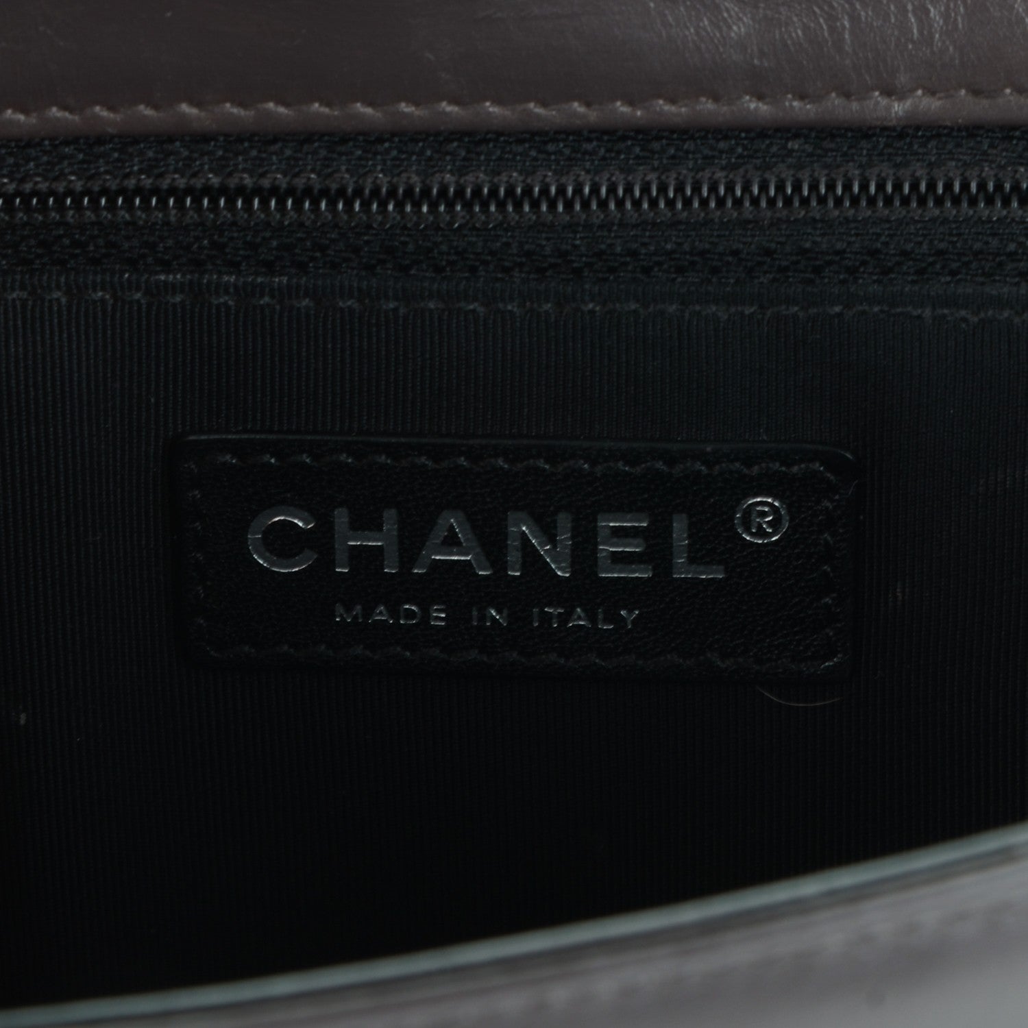 Chanel Glazed Calfskin Medium Boy Flap Black Brown 6 of 7