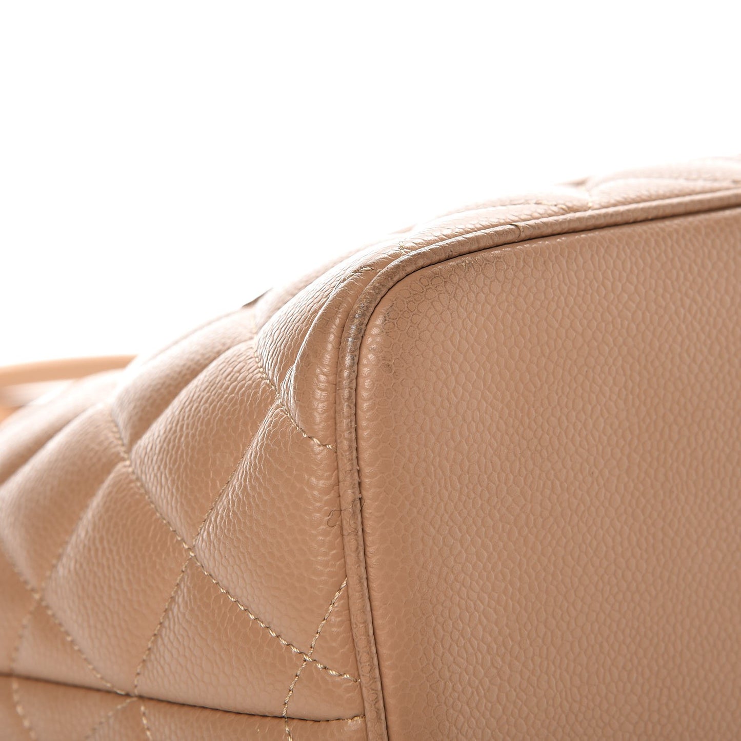 Caviar Quilted Medallion Tote Beige