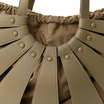 Bottega Veneta French Calfskin Shell Bag Taupe 7 of 9