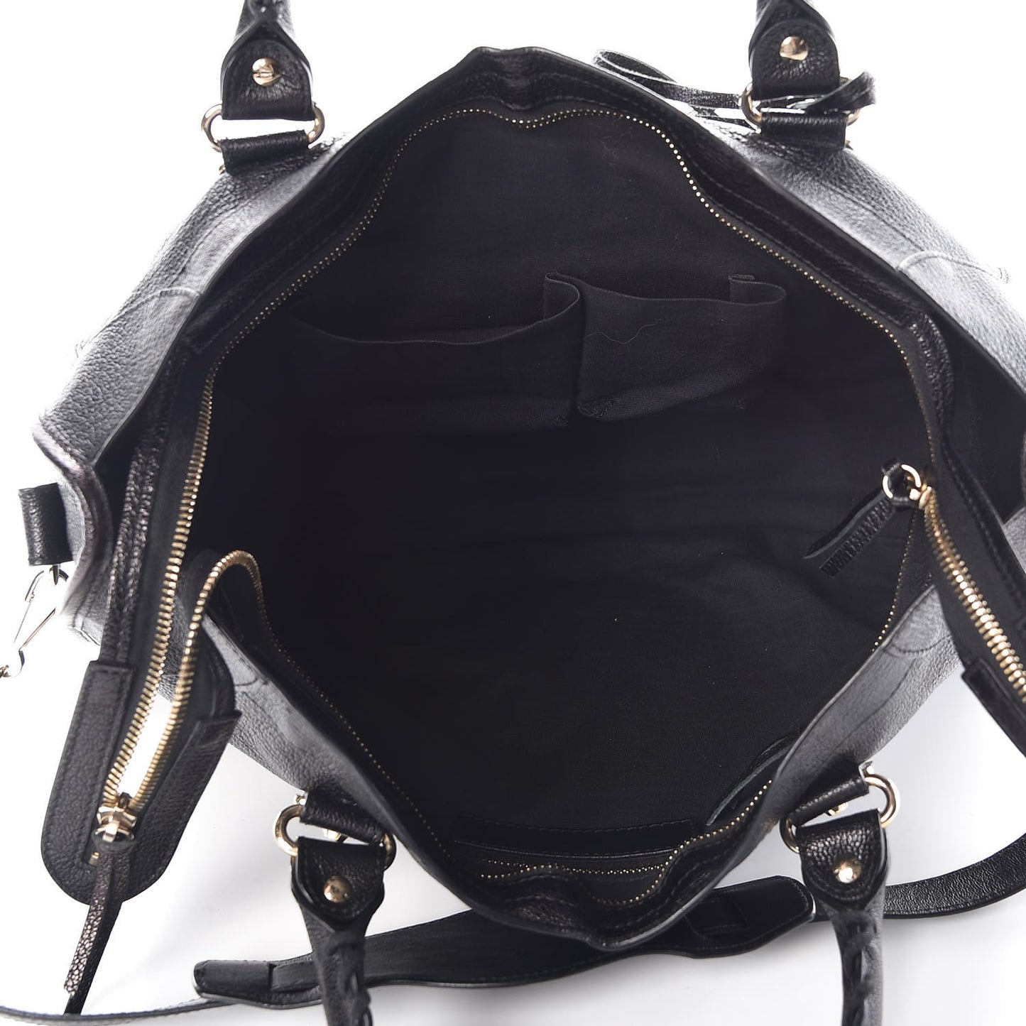 Chevre Gold Metallic Edge Hardware City Black