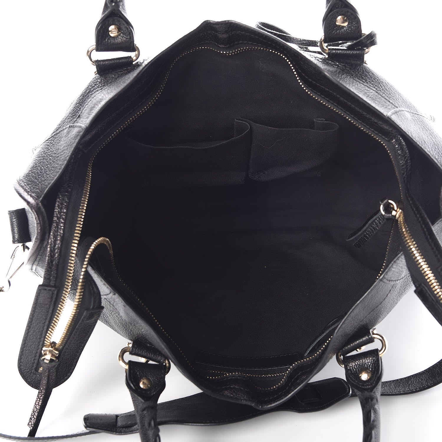Balenciaga Chevre Gold Metallic Edge Hardware City Black 5 of 7