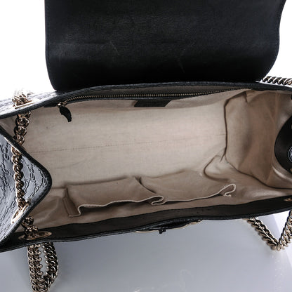 Gucci Guccissima Large Emily Chain Shoulder Bag Black 5 of 6
