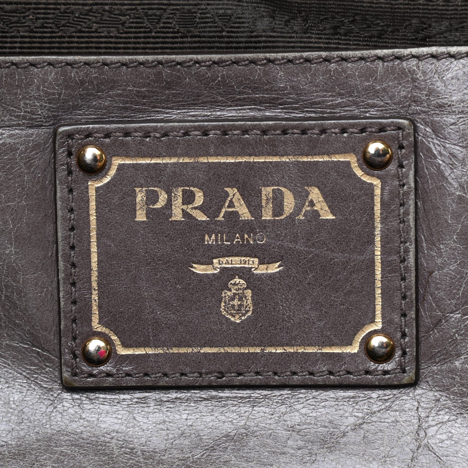 Prada Vitello Shine Top Handle Bag Fumo 9 of 25