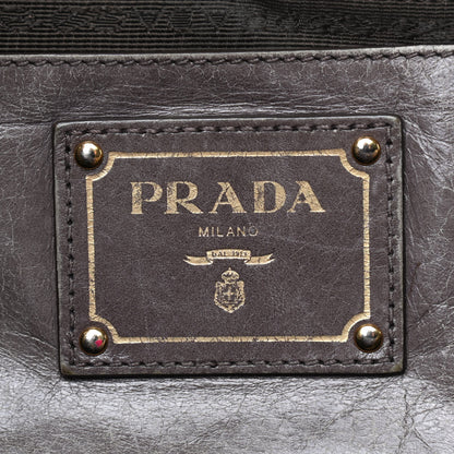 Prada Vitello Shine Top Handle Bag Fumo 9 of 25