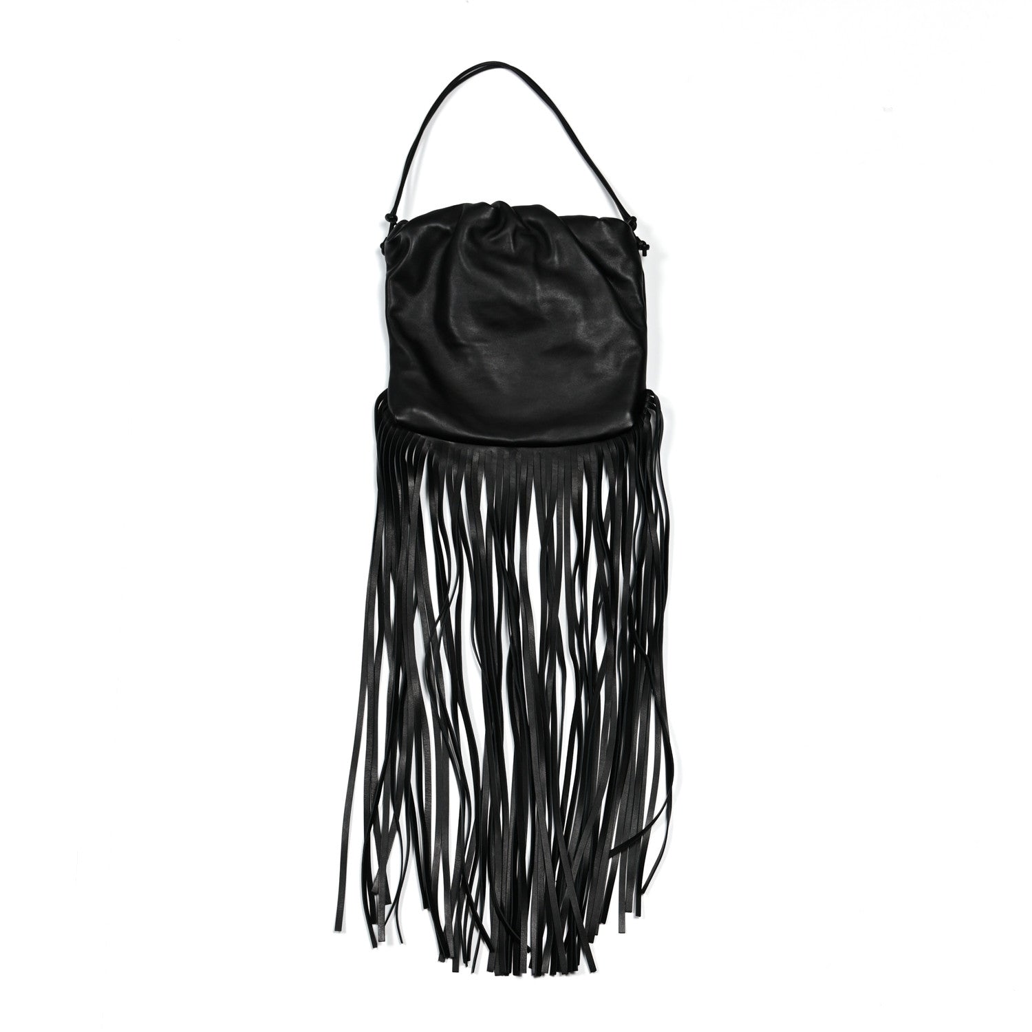 Bottega Veneta Nappa The Fringe Pouch Shoulder Bag Black 5 of 12