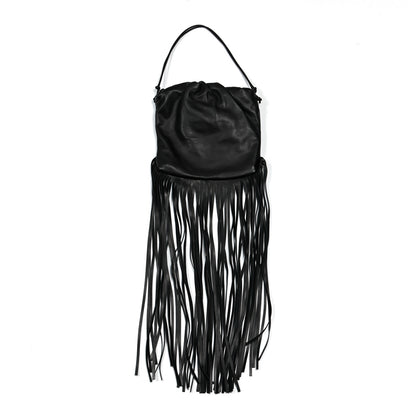 Bottega Veneta Nappa The Fringe Pouch Shoulder Bag Black 5 of 12