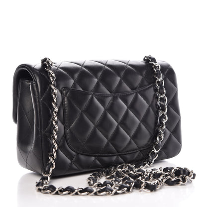 Chanel Lambskin Quilted Mini Rectangular Flap Black 3 of 10