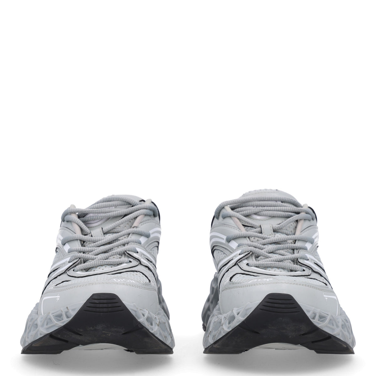 Technical Mesh Calfskin Mens B35 NXXT Sneakers 42 Grey