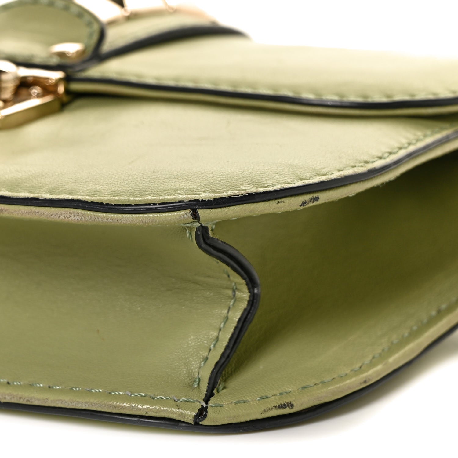 Valentino Garavani Vitello Small Glam Lock Rockstud Flap Green 7 of 9