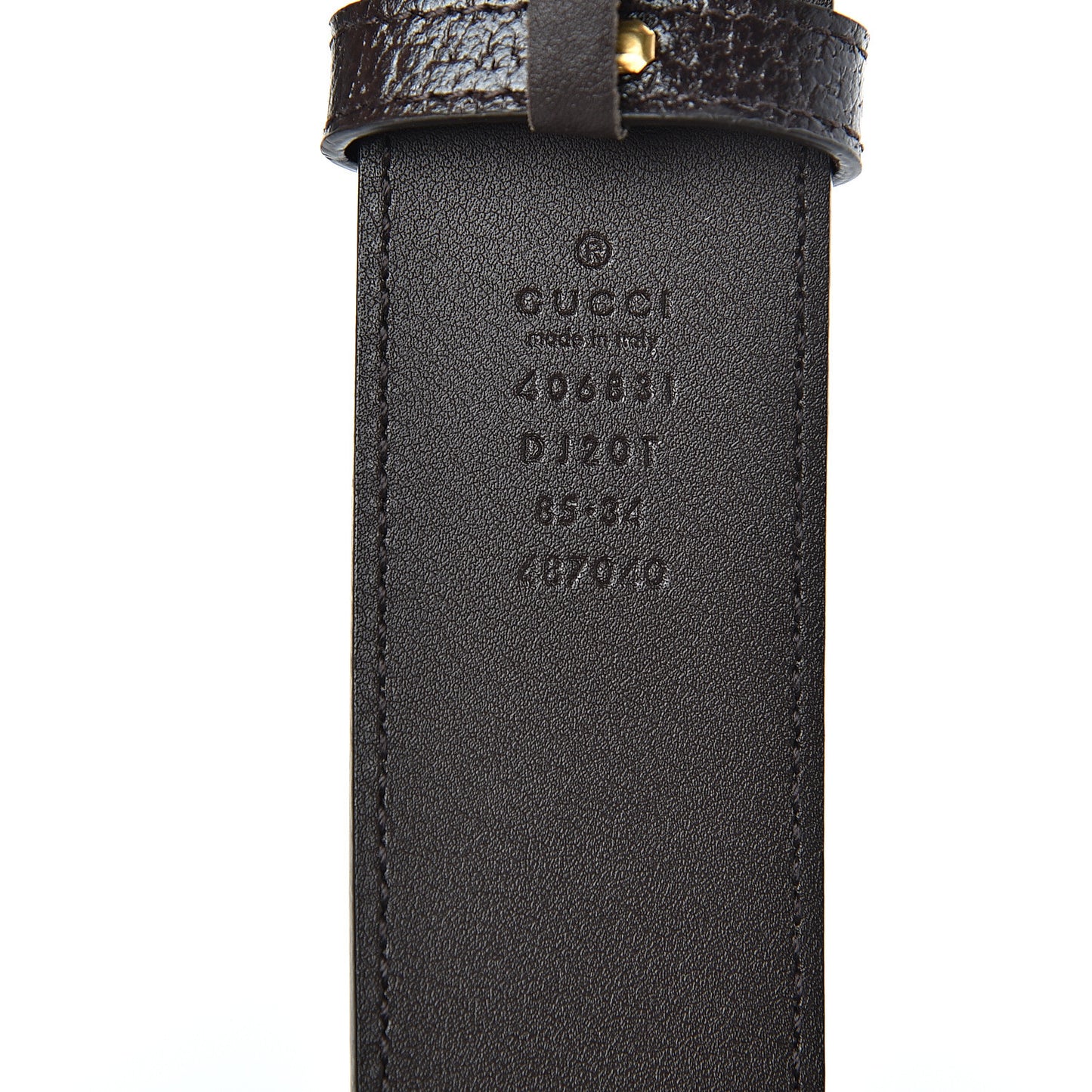 Textured Calfskin Double G 40mm Belt 85 34 Black