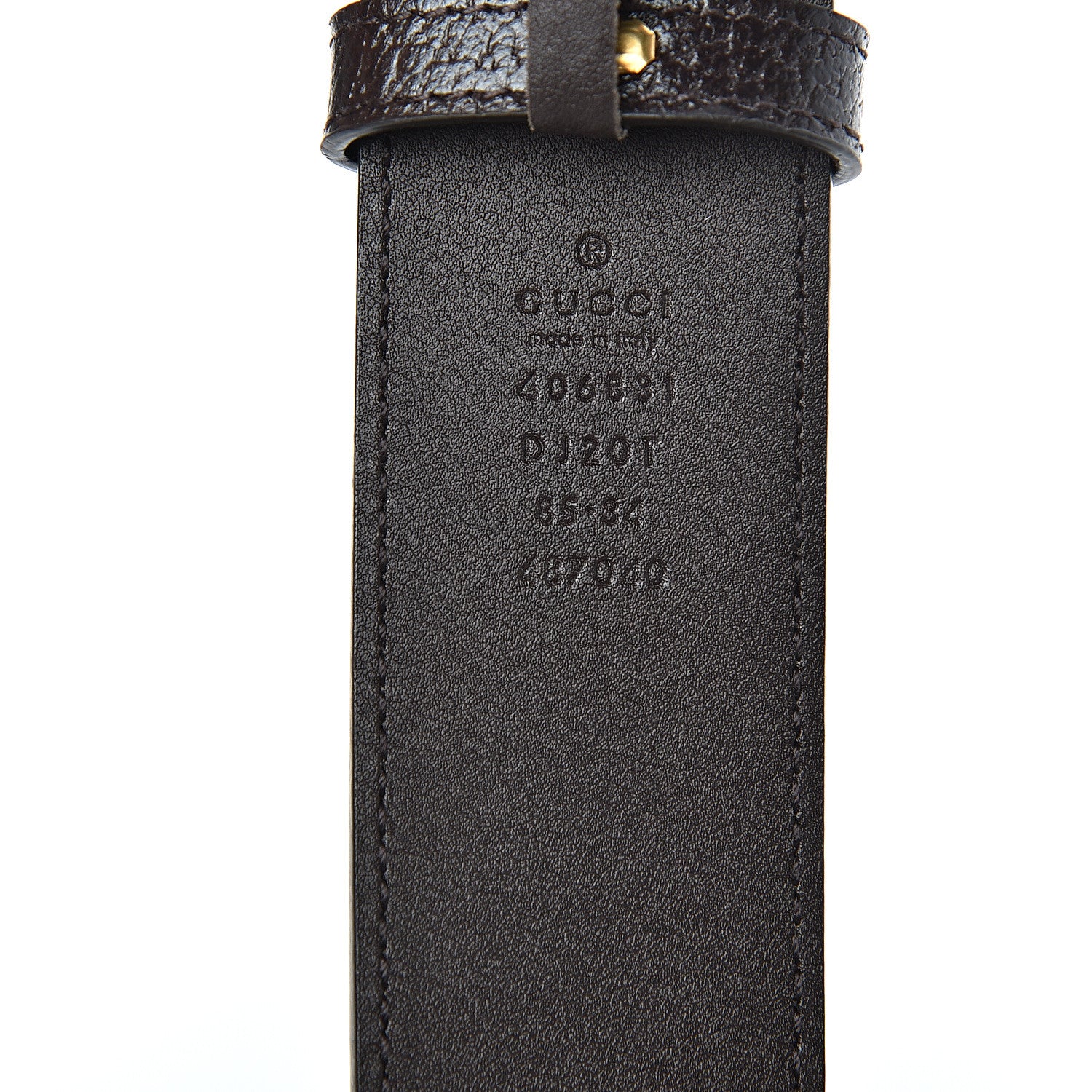 Gucci Textured Calfskin Double G 40mm Belt 85 34 Black 4 of 7