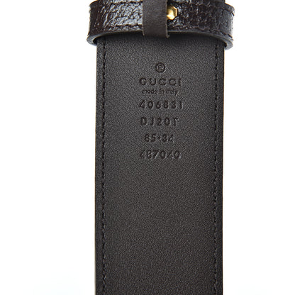 Gucci Textured Calfskin Double G 40mm Belt 85 34 Black 4 of 7
