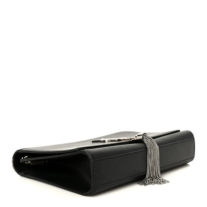 Saint Laurent Grain De Poudre Medium Classic Monogram Kate Tassel Satchel Black 4 of 11