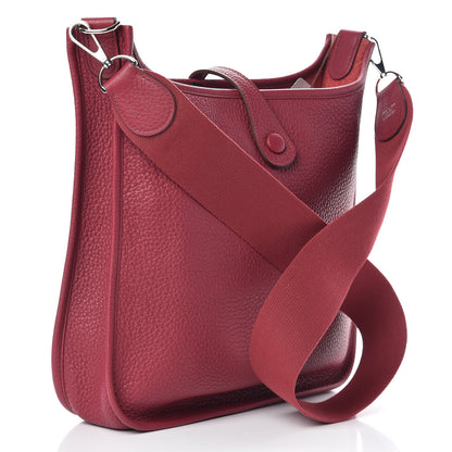 Hermes Taurillon Clemence Evelyne PM Rubis 3 of 11