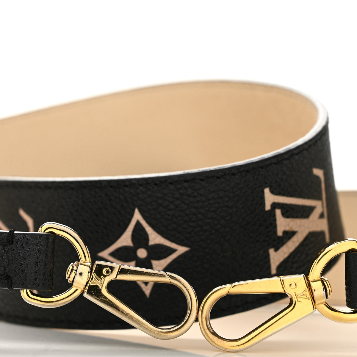 Empreinte Monogram Bandouliere Shoulder Strap Black Beige