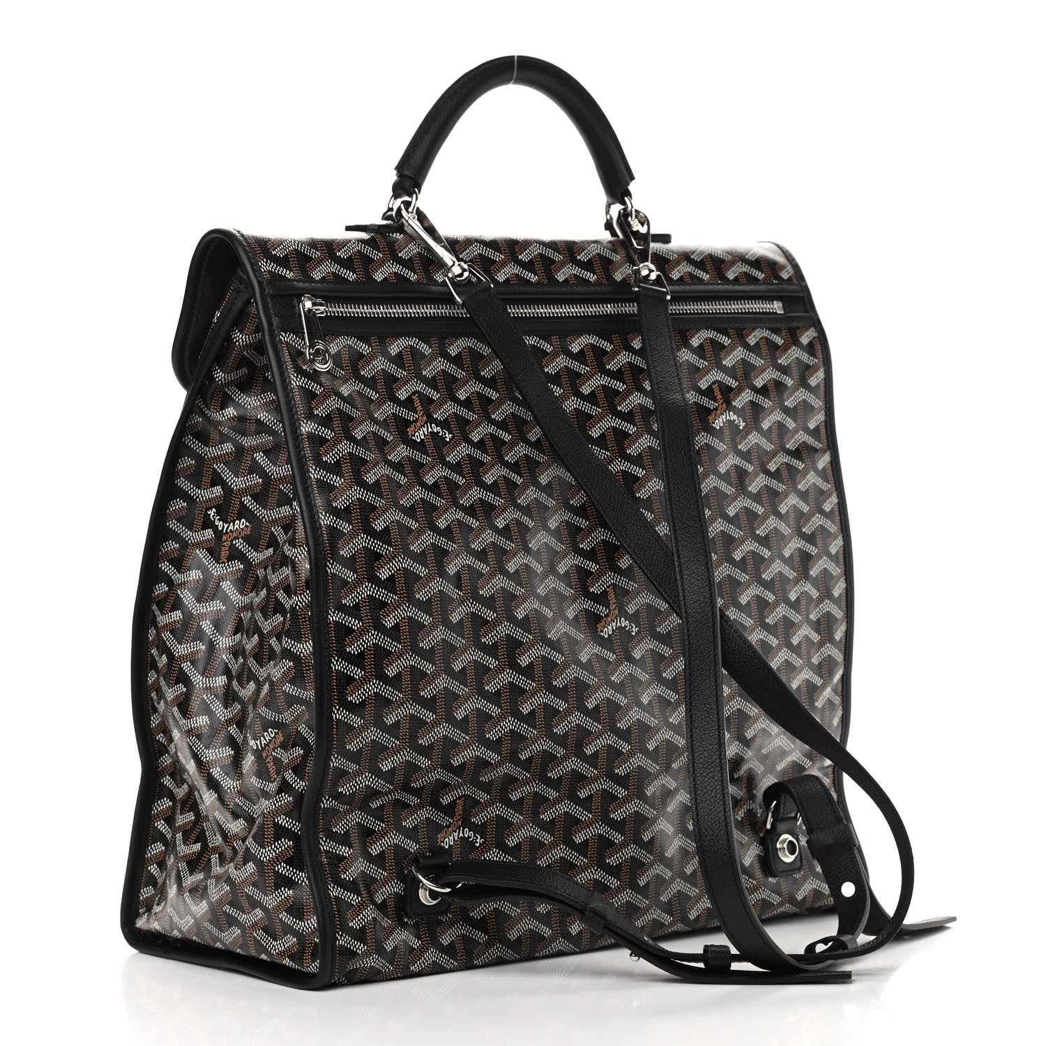 Goyard Goyardine Saint Leger Soft Briefcase Backpack Black 3 of 8
