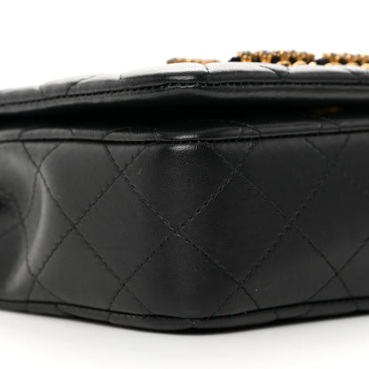 Chanel Lambskin Quilted Crystal CC Mini Flap Black 9 of 14