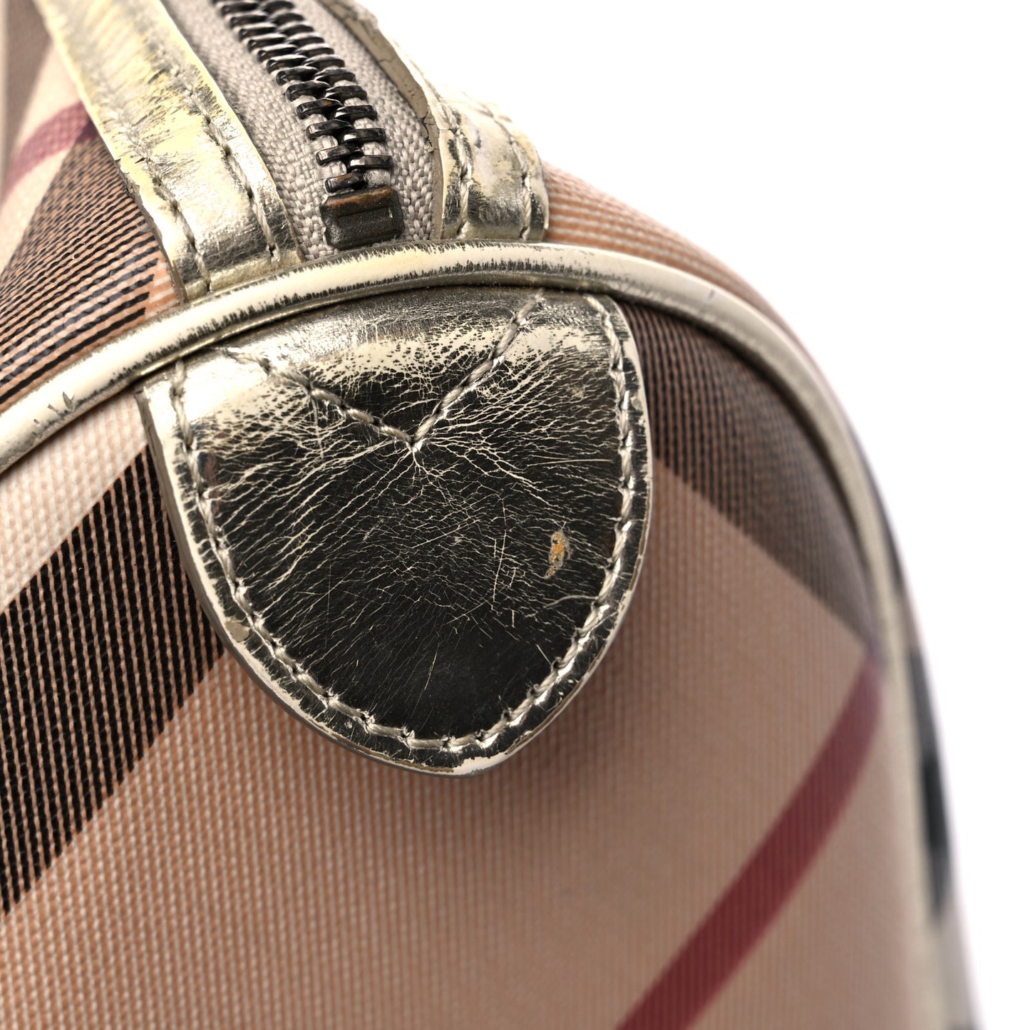 Supernova Check Metallic Small Chester Bowling Bag Gold