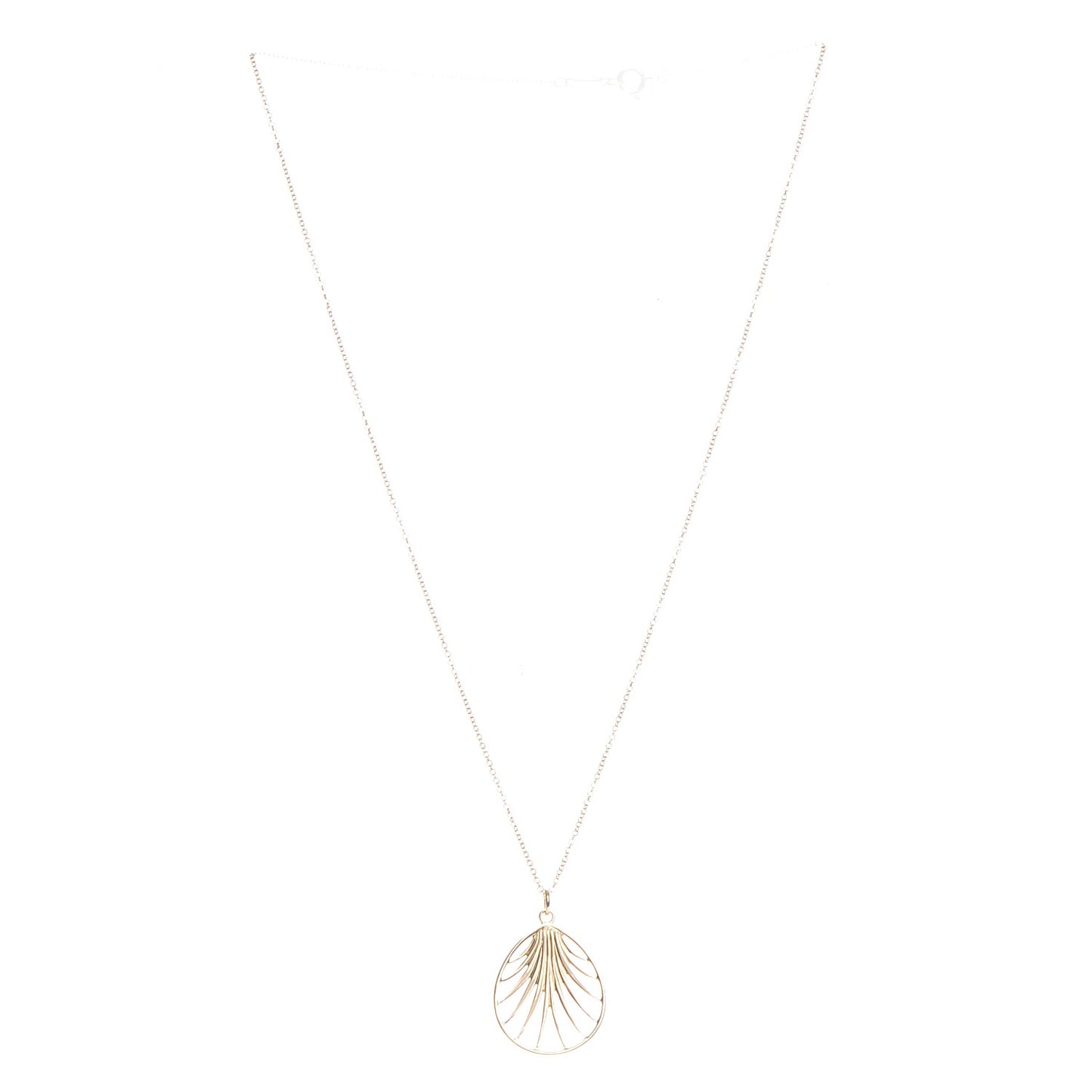 18K Yellow Gold Small Paloma Picasso Villa Paloma Palm Pendant Necklace