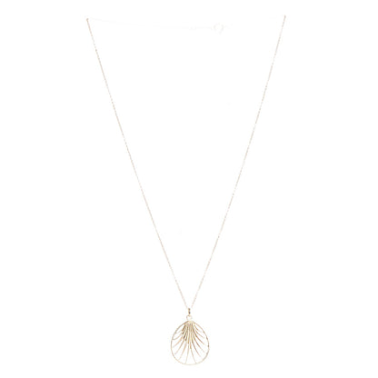Tiffany 18K Yellow Gold Small Paloma Picasso Villa Paloma Palm Pendant Necklace 3 of 8
