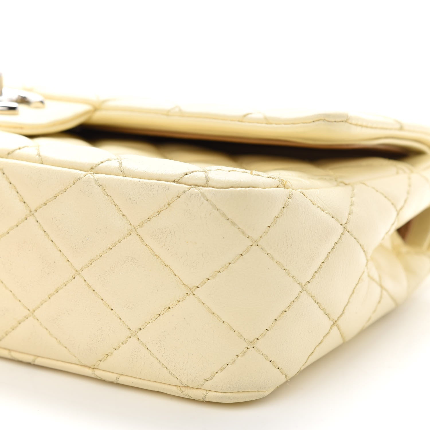 Chanel Lambskin Quilted Medium Double Flap Bijoux Chain Ivory 8 of 8