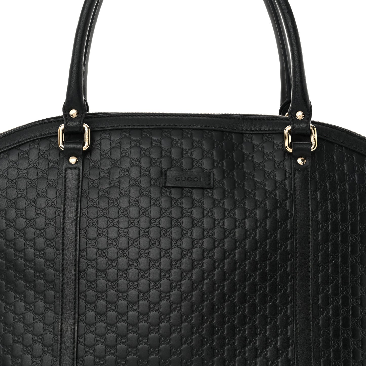 Soft Microguccissima Dome Satchel Black