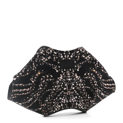 Alexander McQueen Silk Dandelion Print De Manta Clutch Black 3 of 8