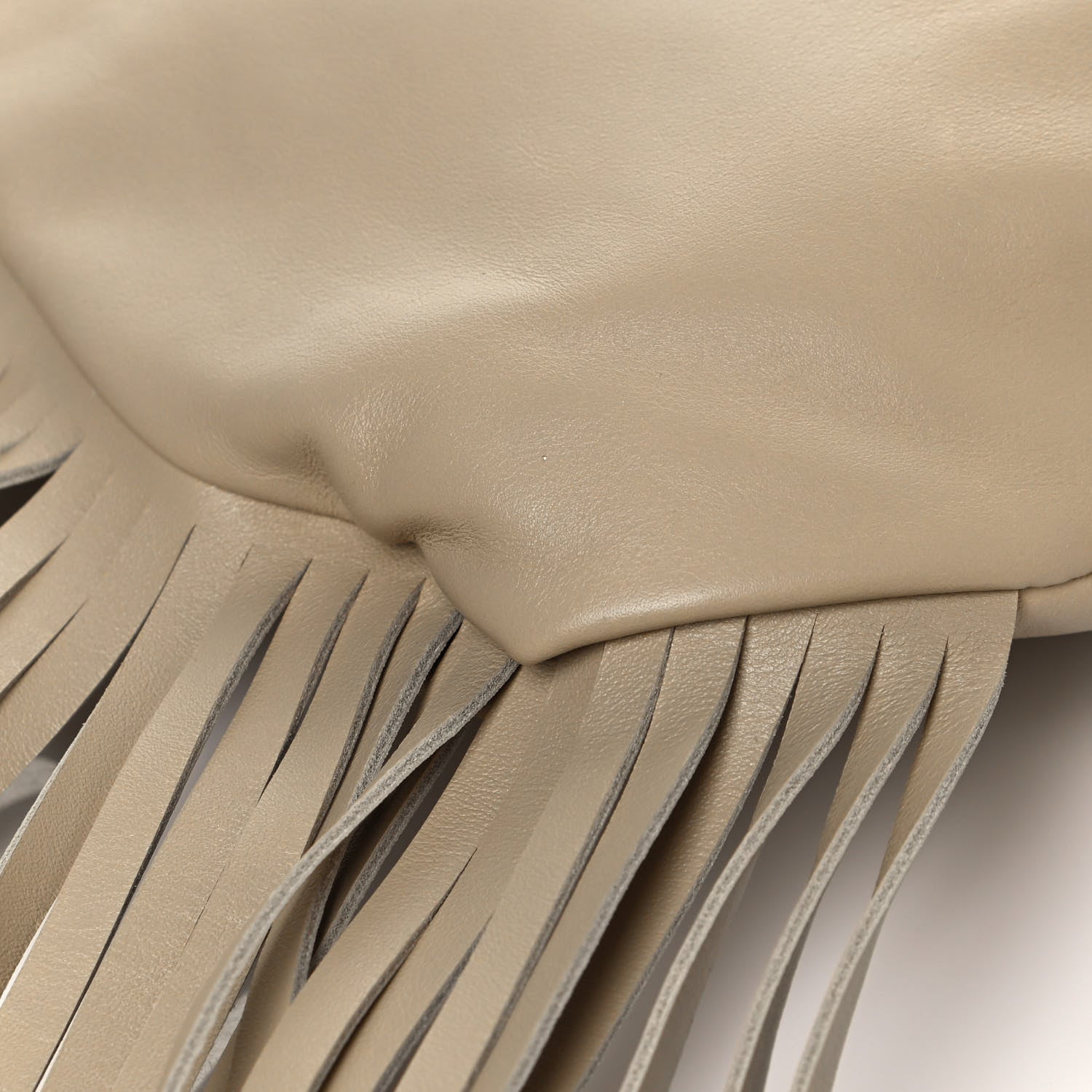 Bottega Veneta Nappa The Fringe Pouch Shoulder Bag Beige 10 of 10