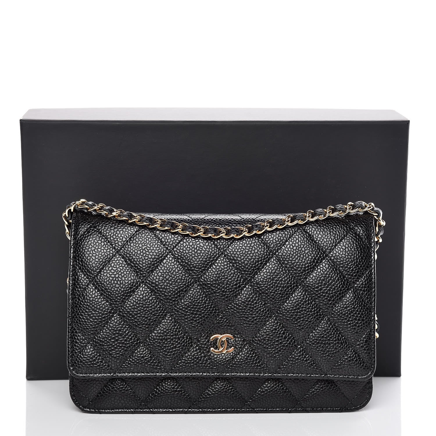Chanel Caviar Quilted Wallet On Chain WOC Black 11 of 11