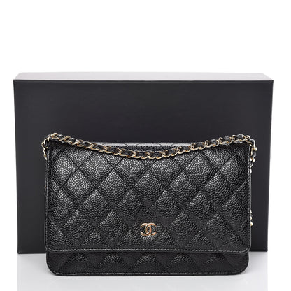 Chanel Caviar Quilted Wallet On Chain WOC Black 11 of 11