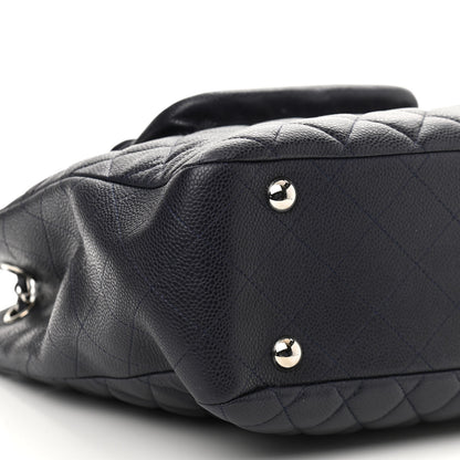 Chanel Caviar Quilted Flap Tote Navy Blue 9 of 11