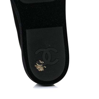 Chanel Velvet Womens CC Sneakers 41 Black 9 of 11