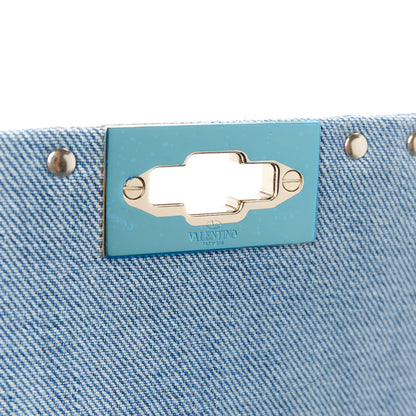 Valentino Garavani Denim Medium Rockstud Spike Shoulder Bag Denim 6 of 10